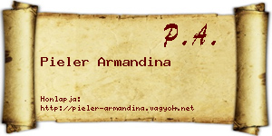 Pieler Armandina névjegykártya